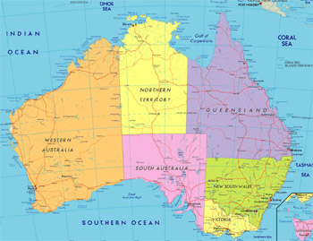 Мапа Австралиї